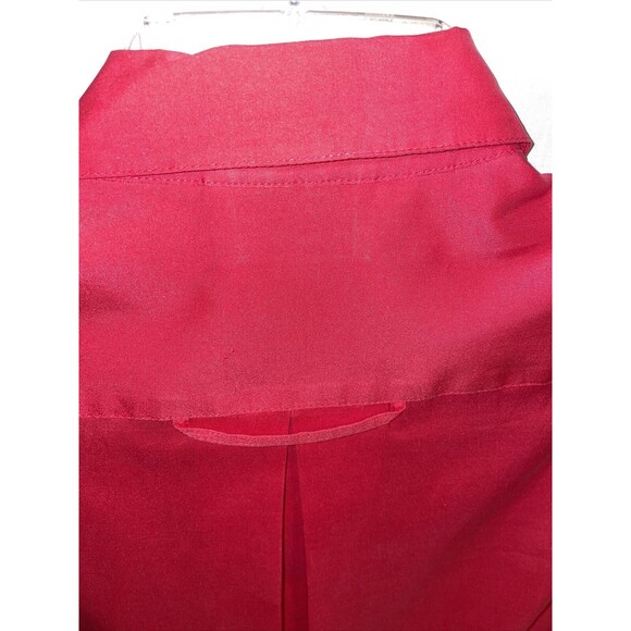Silk Miracle Dress Shirt Women’s Size 10 Red Silk Blend Button Up Long Sleeve - Picture 9 of 12